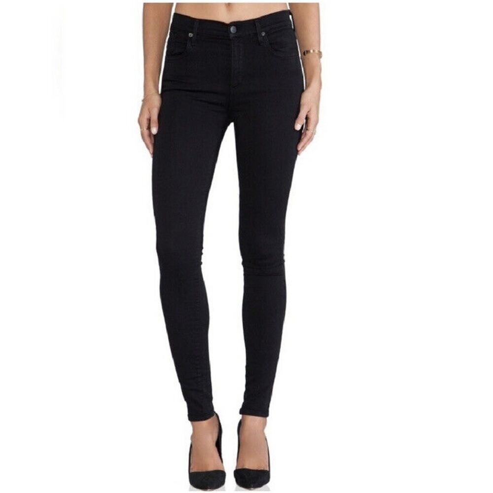 $119 AGOLDE A Gold E Sophie Skinny Jeans Stretch Lux Black Designer Mid Rise 27